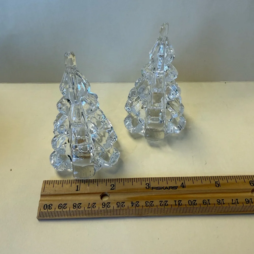Vintage 2005 Williams Sonoma Holiday Tree Taper Candle Holders in Original Box.